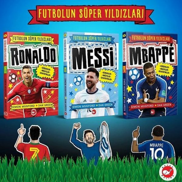 Futbolun Süper Yıldızları – 3 Kitap Set Mbappe Ronaldo Messi