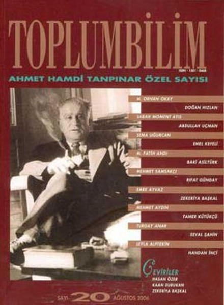 Toplumbilim Sayı 20Ahmet Hamdi Tanpınar Özel Sayısı