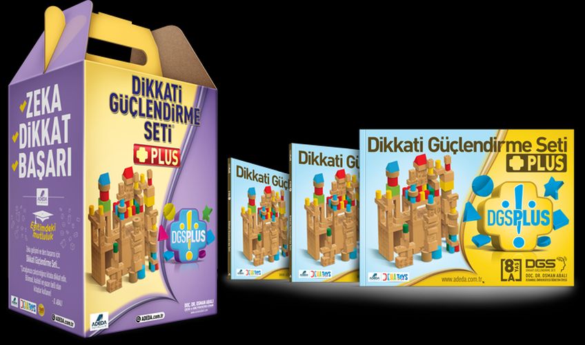 Dikkati Güçlendirme Seti Plus 8 Yaş 3 Kitap+112 Parça Ahşap Karton Kutu