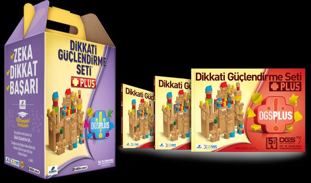 Dikkati Güçlendirme Seti Plus 5 Yaş 3 Kitap+112 Parça Ahşap  Karton Kutu