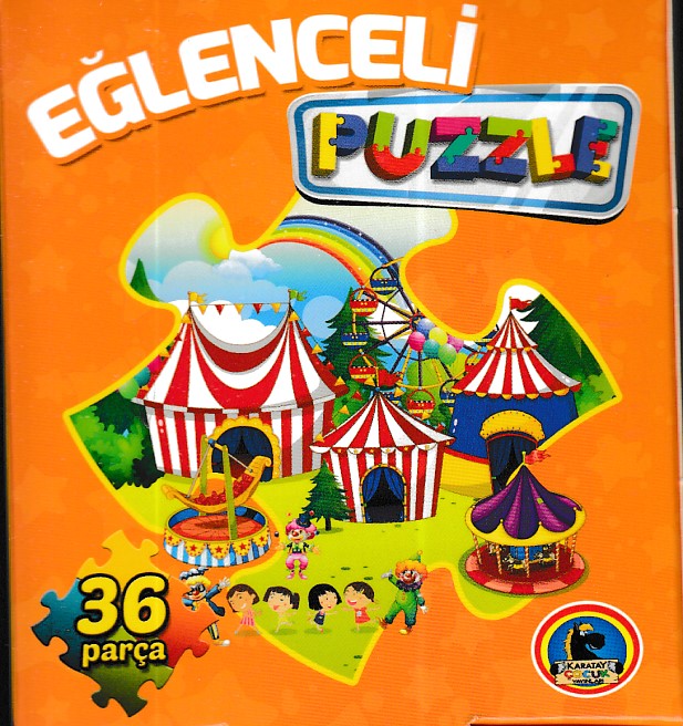 Eğlenceli Puzzle 36 parça Turuncu Kutu