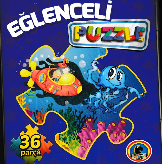 Eğlenceli Puzzle 36 parça Lacivert Kutu