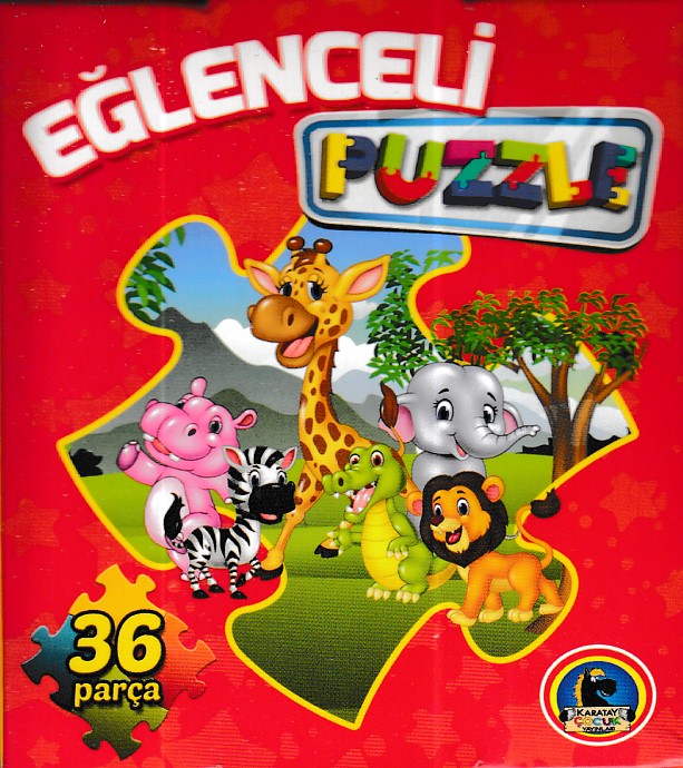 Eğlenceli Puzzle 36 parça Kırmızı Kutu