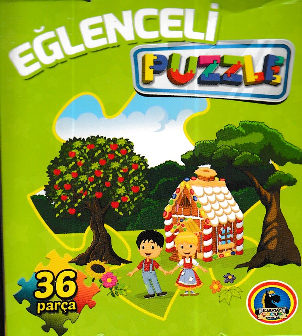 Eğlenceli Puzzle 36 parça Yeşil Kutu