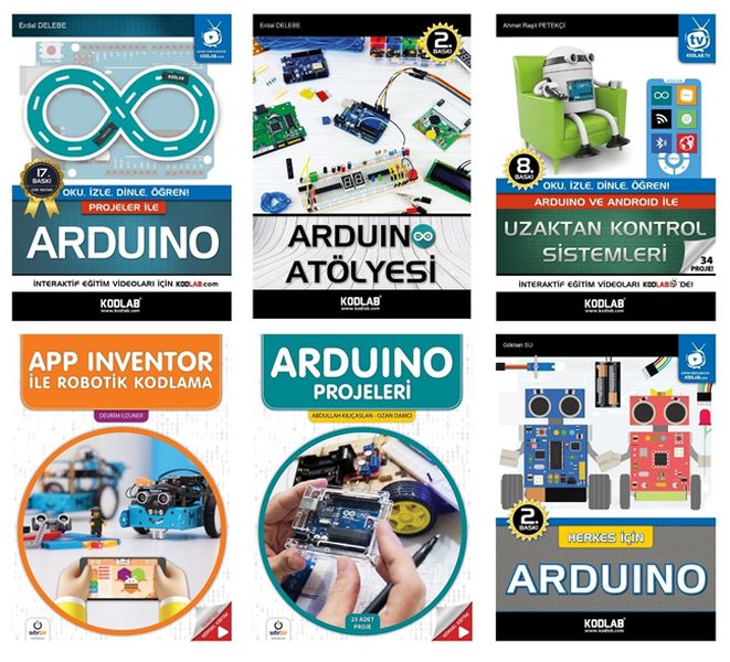 Arduino Programlama Eğitim Seti  6 Kitap Takım