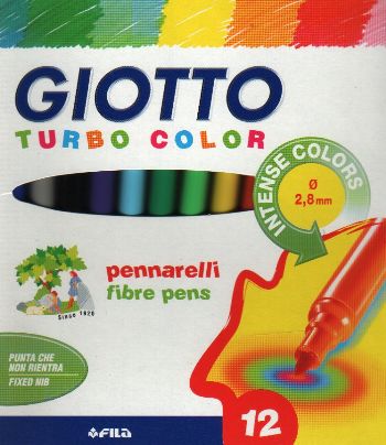 Giotto Turbo Color Keçeli Kalem 12li