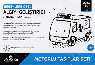 Bebeklere Özel Algıyı Geliştirici Zeka Kartları  Motorlu Taşıtlar Seti 024 Ay