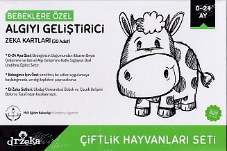 Bebeklere Özel Algıyı Geliştirici Zeka Kartları  Çiftlik Hayvanlar Seti 024 Ay