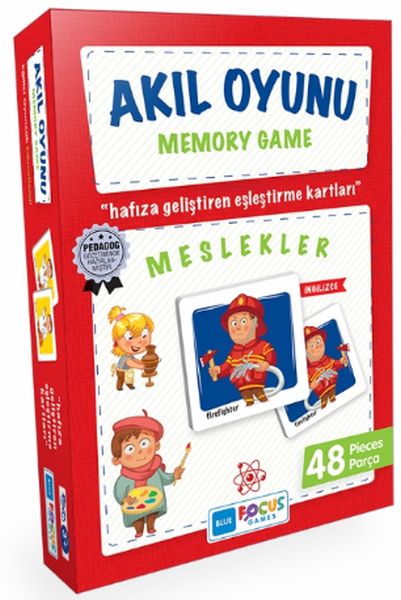 Blue Focus Memory Game Meslekler  Akıl Oyunu 48 Parça