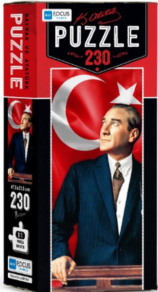 Blue Focus Bayrak ve Atatürk  Puzzle 230 Parça