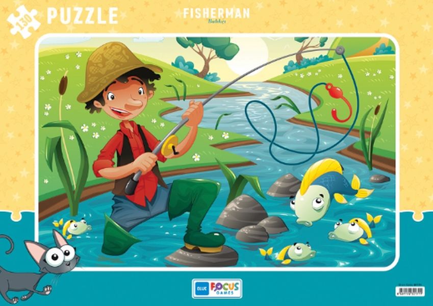 Blue Focus Fisherman Balıkçı  Puzzle 130 Parça