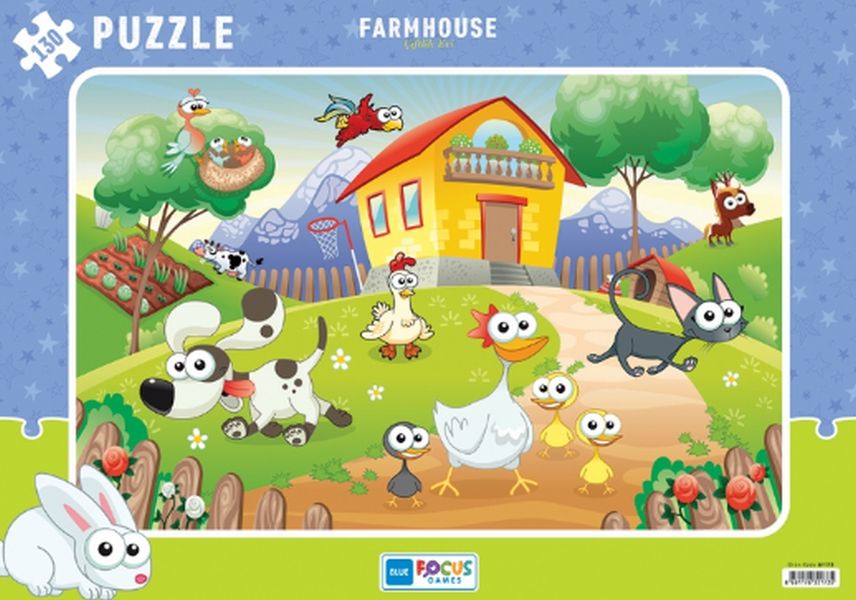 Blue Focus Farmhouse Çiftlik Evi  Puzzle 130 Parça