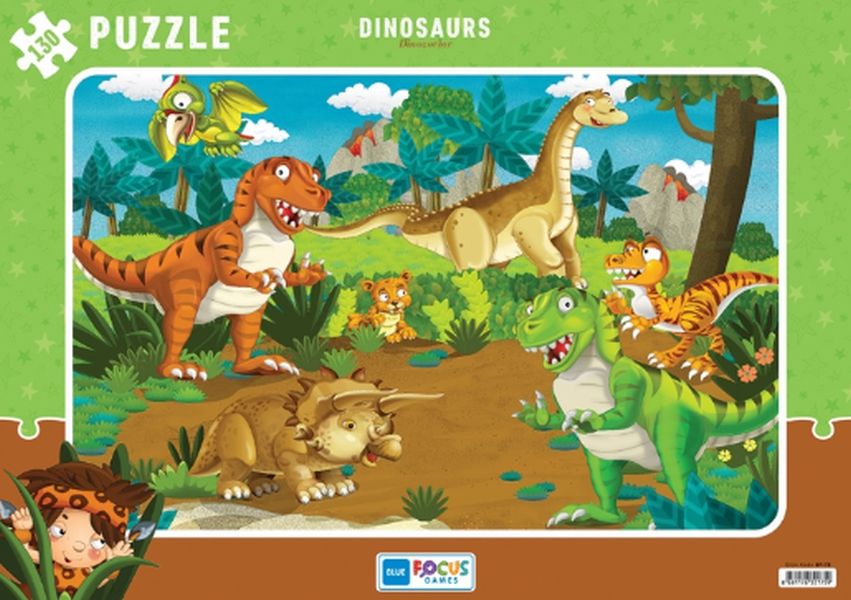 Blue Focus Dinosaurs Dinozorlar  Puzzle 130 Parça