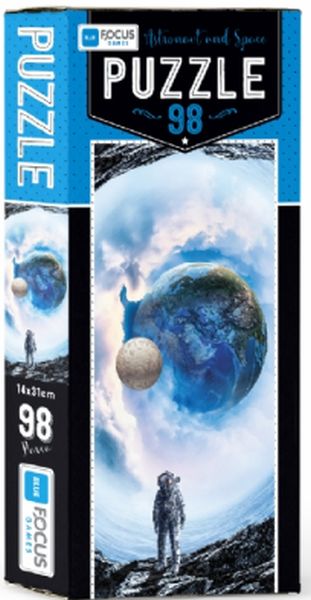 Blue Focus Astronaut And Space  Puzzle 98 Parça