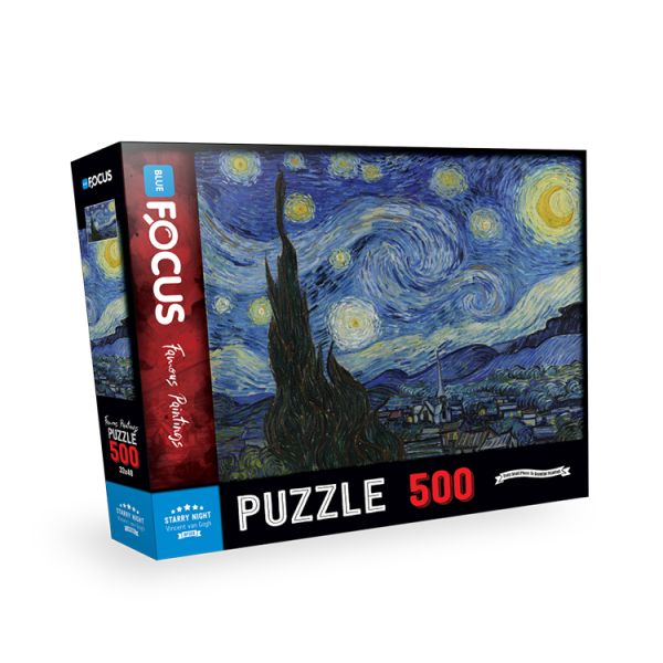 Blue Focus Starry Night Yıldızlı Gece  Puzzle 500 Parça