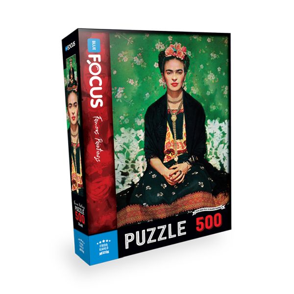 Blue Focus Frida Kahlo Puzzle 500 Parça