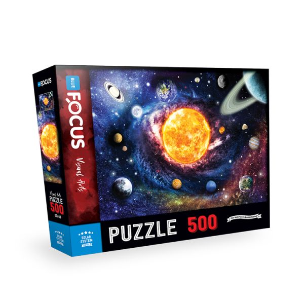 Blue Focus Solar System Güneş Sistemi  Puzzle 500 Parça