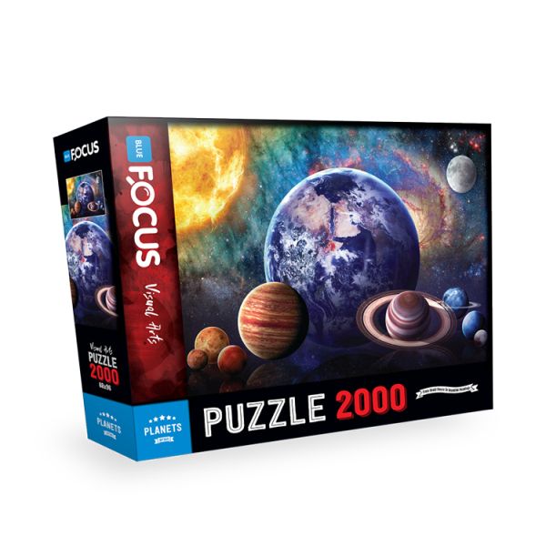 Blue Focus Planets Gezegenler  Puzzle 2000 Parça