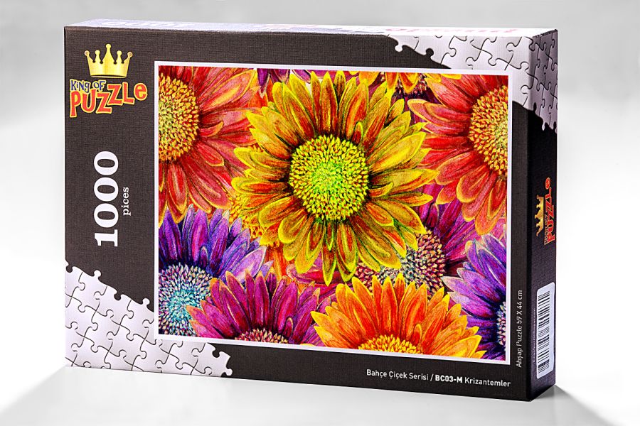 Bahçe Çiçek Serisi - Krizantemler (1000 Parça Puzzle) BC03-M