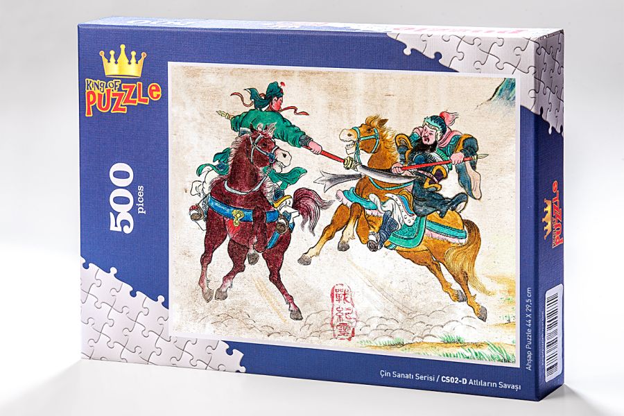 Çin Sanatı Serisi - Atlıların Savaşı (500 Parça Puzzle) CS02-D