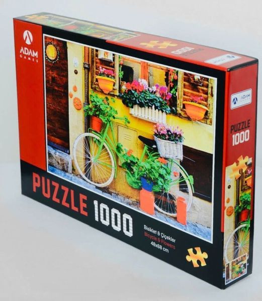 Bisiklet ve Çiçekler 1000 Parça Puzzle