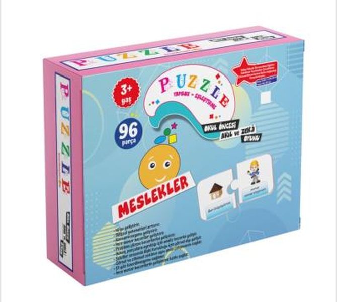 Puzzle Meslekler Okul Öncesi Akıl ve Zeka Oyunu 3 Yaş  96 Parça