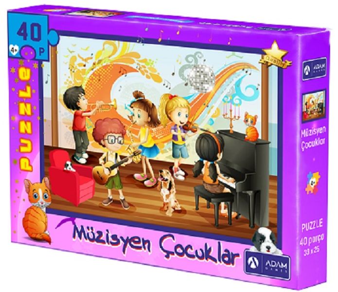 Müzisyen Çocuklar 40 Parça Puzzle 33x25