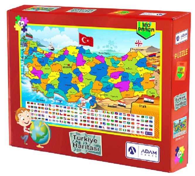 Türkiye Haritası 120 Parça Puzzle 28x40