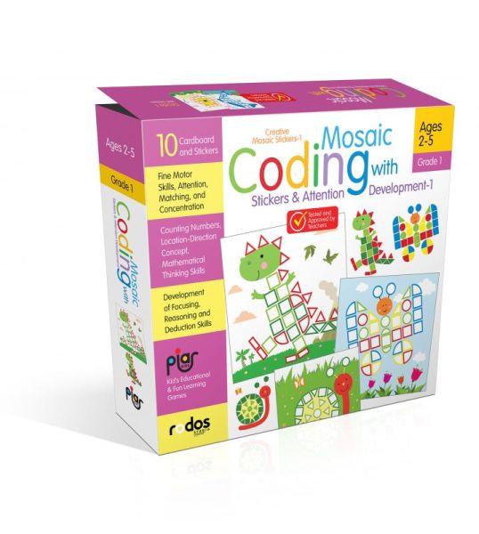 Mosaic Coding with StickersAttention Development1GradeLevel 1Creative Mosaic Stickers1Ages 25