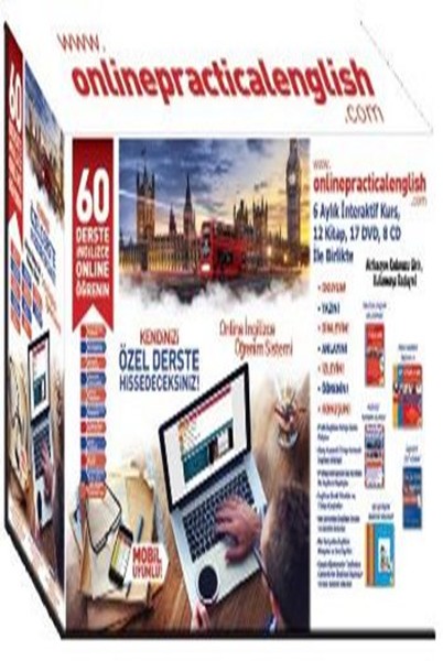 60 Derste Online İngilizce Öğrenim Seti 6 Aylık İnteraktif Kurs İle Birlikte 12 Kitap17 Dvd8 Cd