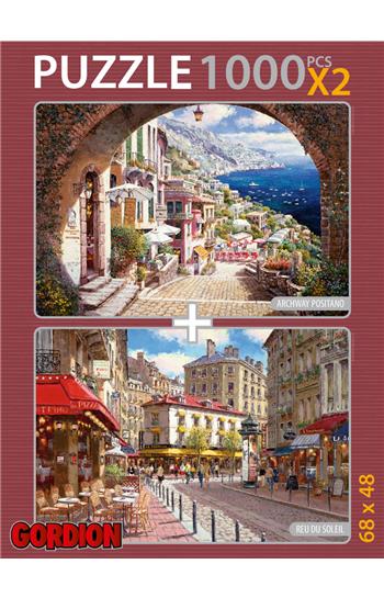 Archway Positano + Reu Du Soleil  2x1000 Parça Puzzle 40140