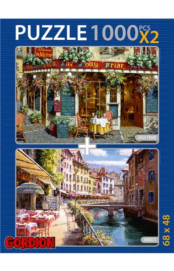 Jolly Friar + Annecy  2x1000 Parça Puzzle 40141