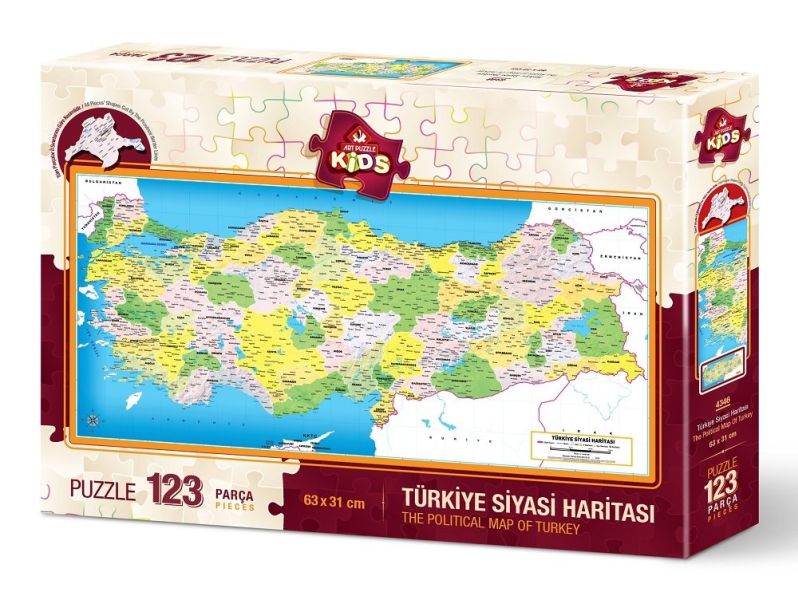 Türkiye Haritası 4346 123 Parçalı