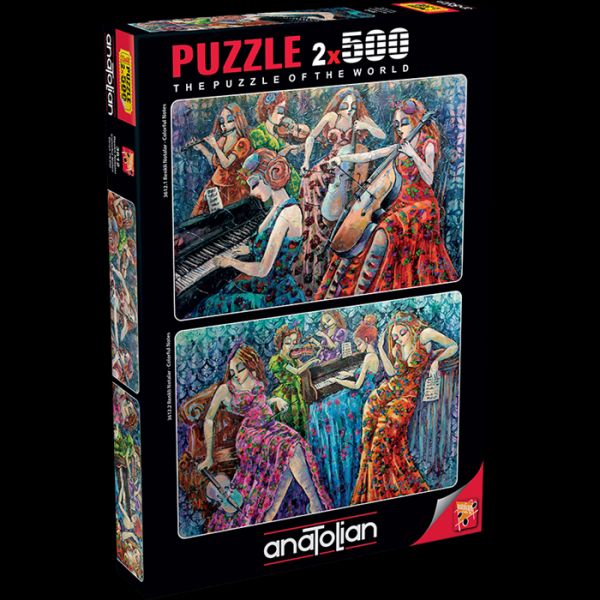 Anatolian 2x500 Parça Puzzle 3612 Renkli Notalar 12