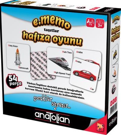 E Memo Taşıtlar Hafıza Oyunu 54 Parça 3 Yaş