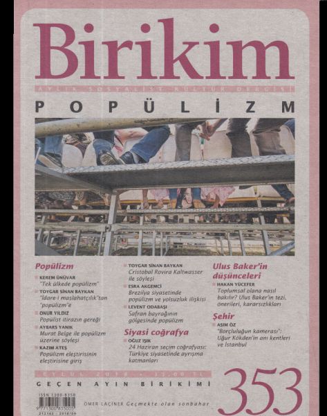 Birikim Aylık Sosyalist ve Kültür Dergisi Sayı  353