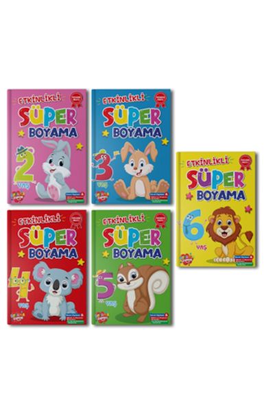 Süper Boyama 10 set+1 Set 55 Kitap