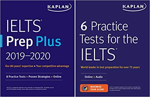 IELTS Prep Set (2019-2020): 2 Books + Online (Kaplan Test Prep)