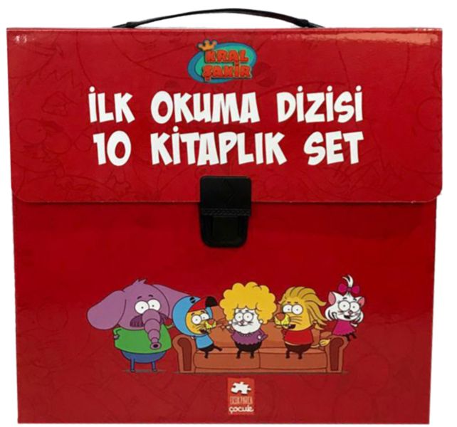 Kral Şakir İlk Okuma Kitaplari Çantali Set 10 Kitap Takım  Kırmızı