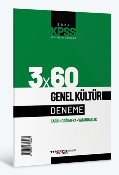 Marka Yayınları 2022 KPSS Genel Kültür 3×60 Deneme