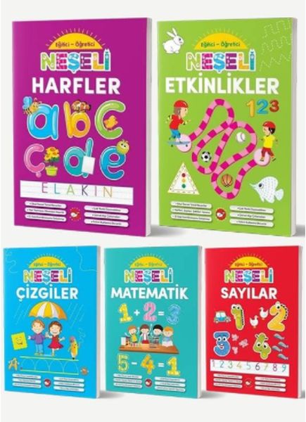 Okul Öncesi Eğitici Öğretici Neşeli Etkinlikler Seti 5 Kitap Takım