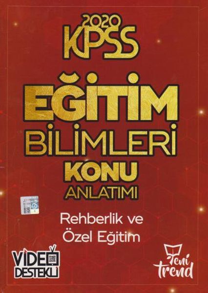 Yeni Trend 2020 KPSS Eğitim Bilimleri Konu Anlatımı Set 6 Kitap