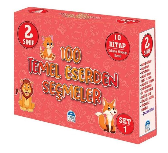 100 Temel Eserden Seçmeler 2 Sınıf 10 Kitap Set 1