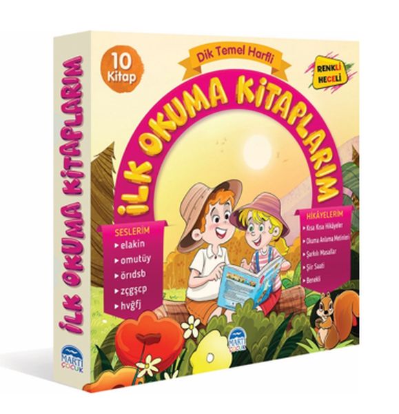 Dik Temel Harfli İlk Okuma Kitabım Elakin  10 Kitap