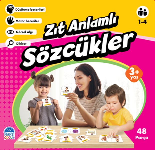 Zıt Anlamlı Sözcükler  Eğitici Yapboz  48 Parça