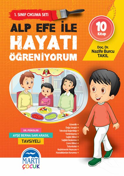 Alp Efe ile Hayatı Öğreniyorum  1 Sınıf Okuma Seti  10 Kitap Takım