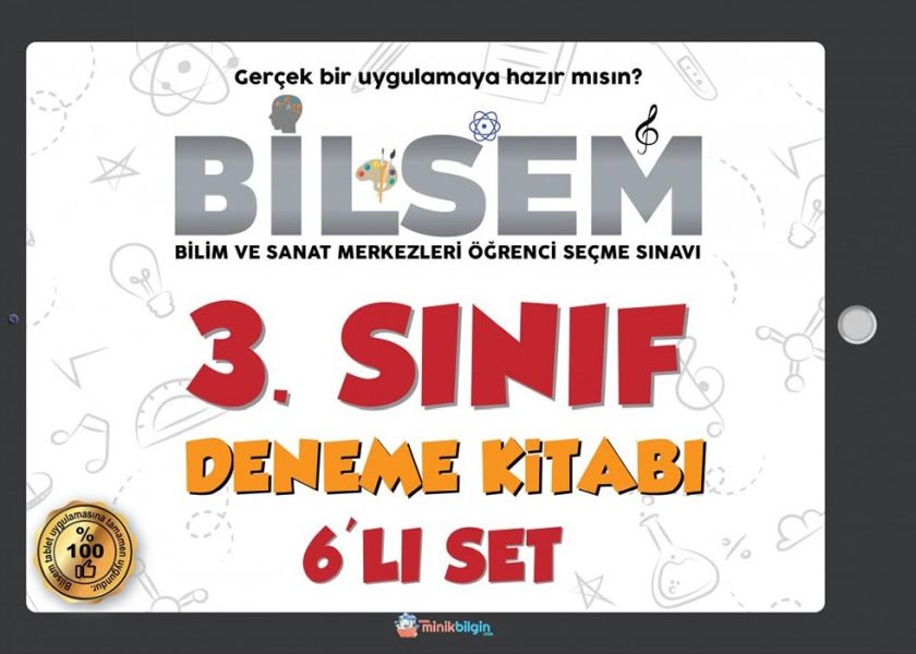 Minik Bilgin Bilsem 3 Sınıf Deneme Kitabı 6lı Set