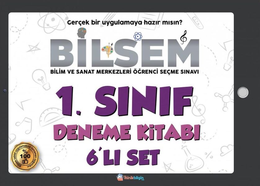 Minik Bilgin Bilsem 1 Sınıf Deneme Kitabı 6lı Set