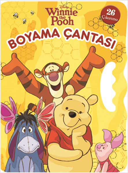 Winnie The Pooh Boyama Çantası 26 Çıkartma  Boya Oku Yapıştır  Yandan Tutmalı