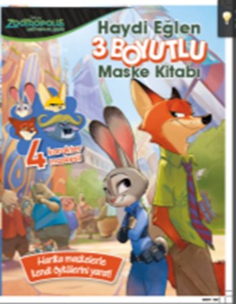 Disney Zootropolis Hayvanlar Şehri 3 Boyutlu Maske Kitabı